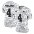 Tlead D.Cowboys #4 Dak Prescott Player Arctic Camo Salute to Service Limited Home Game Stitched Jerseys