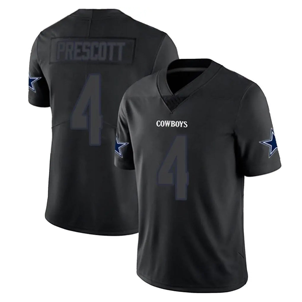 Tlead D.Cowboys #4 Dak Prescott Player Black Impact Limited Home Game Stitched Jerseys