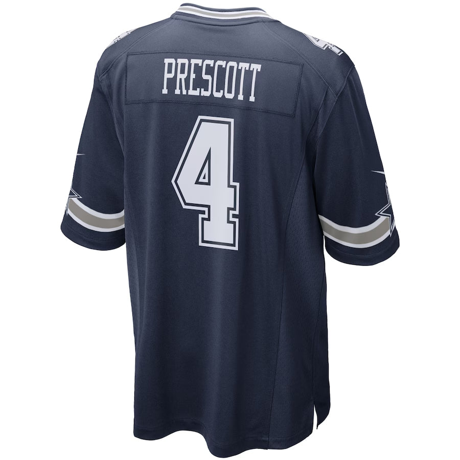 Tlead D.Cowboys #4 Dak Prescott Player Navy Home Game Stitched Jerseys