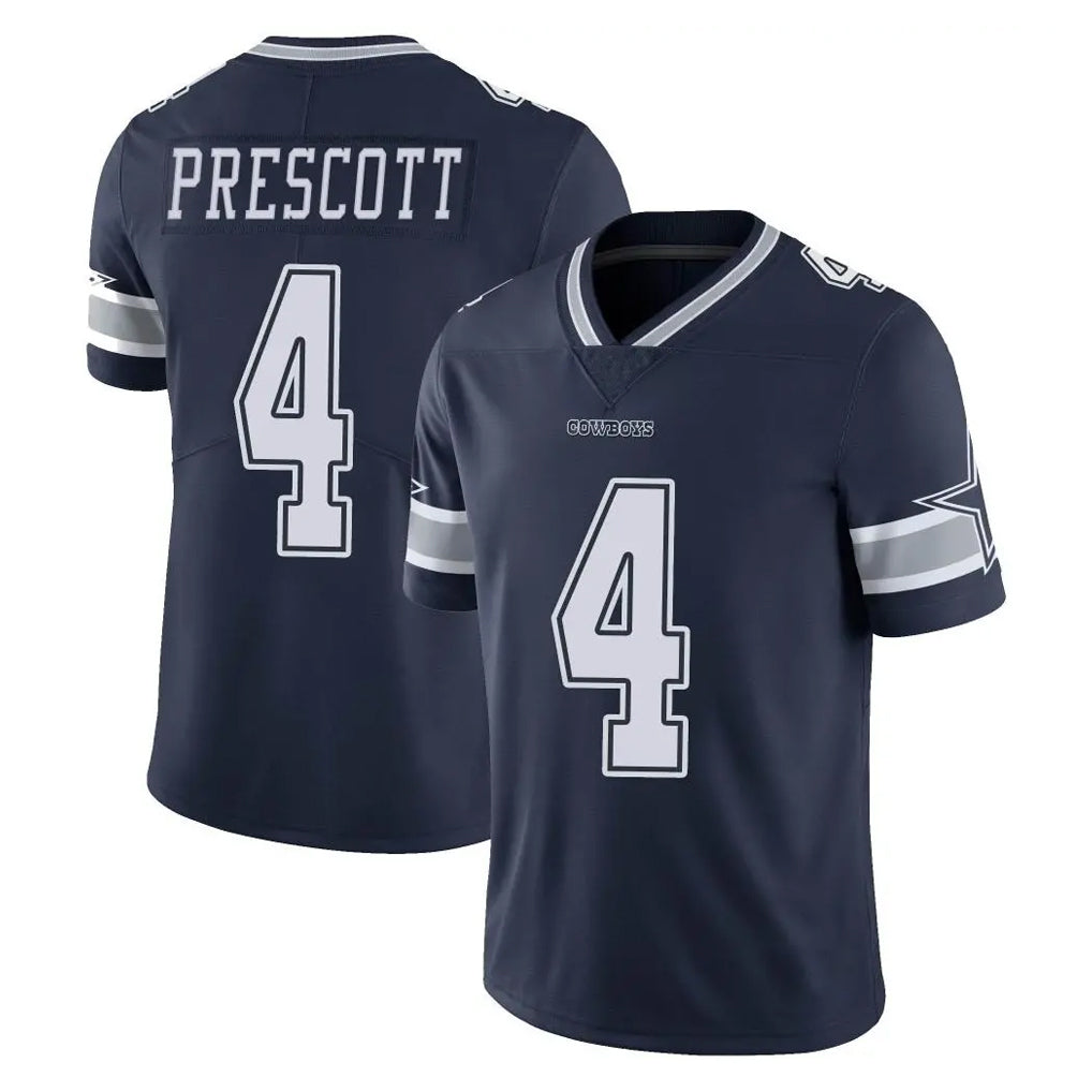 Tlead D.Cowboys #4 Dak Prescott Player Navy Vapor Untouchable Limited Home Game Stitched Jerseys