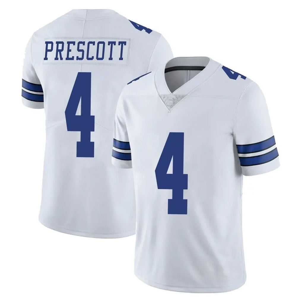 Tlead D.Cowboys #4 Dak Prescott Player White Vapor Untouchable Limited Home Game Stitched Jerseys