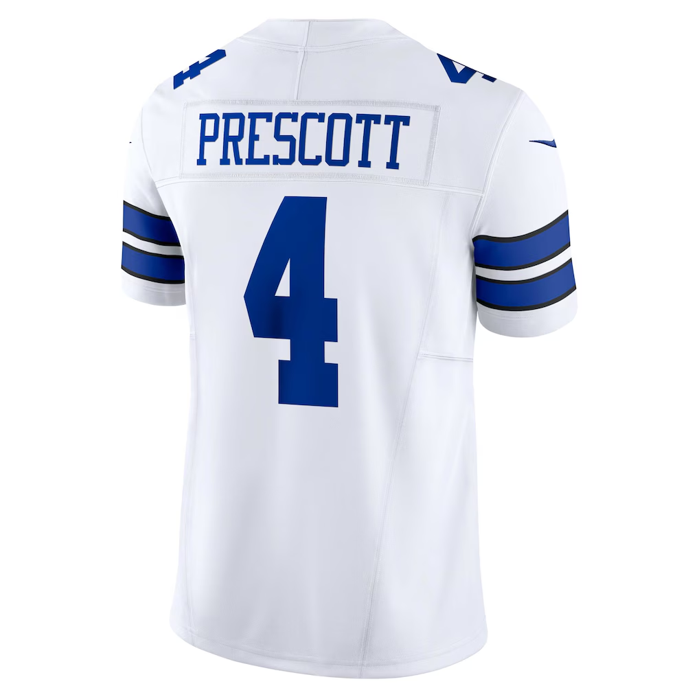 Tlead D.Cowboys #4 Dak Prescott White Vapor F.U.S.E. Limited Stitched Jerseys