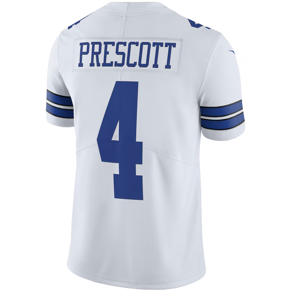 Tlead D.Cowboys #4 Dak Prescott White Vapor Limited Player Stitched Jerseys