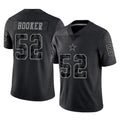 Tlead D.Cowboys #52 Tyler Booker Player Black Limited Reflective Home Game Stitched Jerseys