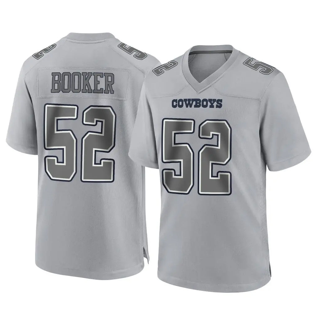 Tlead D.Cowboys #52 Tyler Booker Player Gray Atmosphere Fashion Home Game Stitched Jerseys