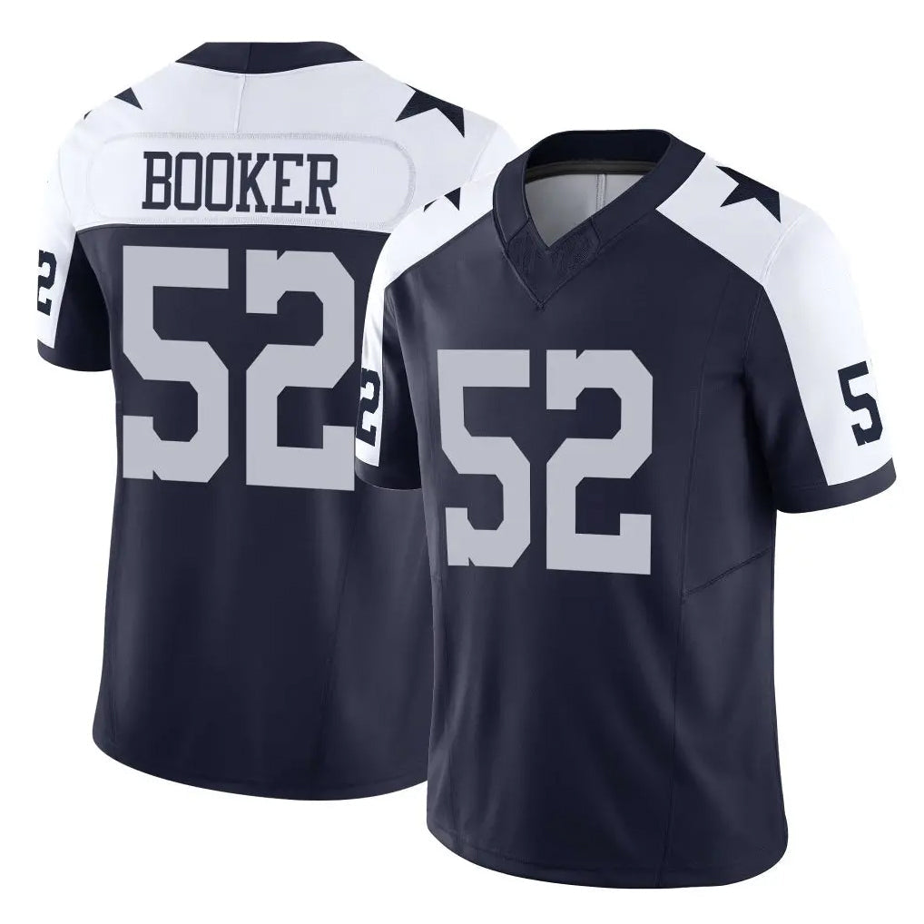 Tlead D.Cowboys #52 Tyler Booker Player Navy-White Limited Alternate Vapor F.U.S.E. Home Game Stitched Jerseys