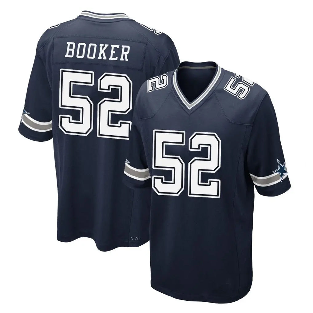 Tlead D.Cowboys #52 Tyler Booker Player Navy Home Game Stitched Jerseys
