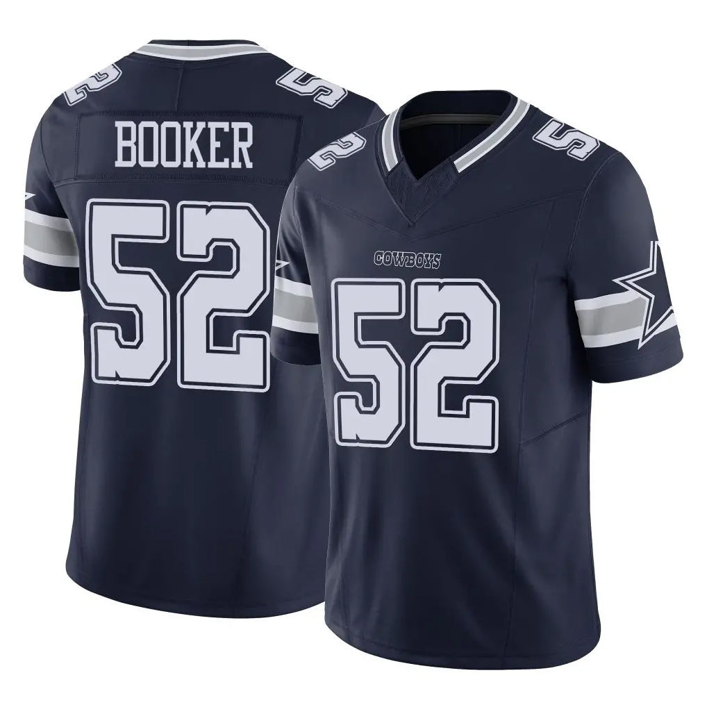 Tlead D.Cowboys #52 Tyler Booker Player Navy Limited Vapor F.U.S.E. Home Game Stitched Jerseys