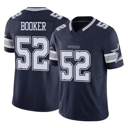 Tlead D.Cowboys #52 Tyler Booker Player Navy Limited Vapor F.U.S.E. Home Game Stitched Jerseys