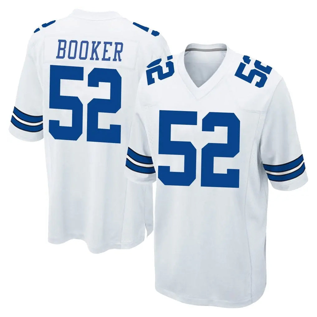 Tlead D.Cowboys #52 Tyler Booker Player White Home Game Stitched Jerseys