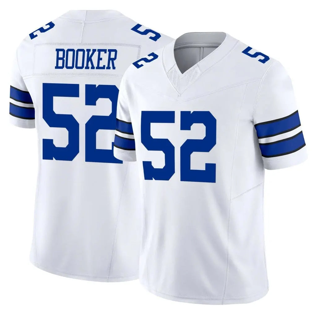 Tlead D.Cowboys #52 Tyler Booker Player White Limited Vapor F.U.S.E. Home Game Stitched Jerseys