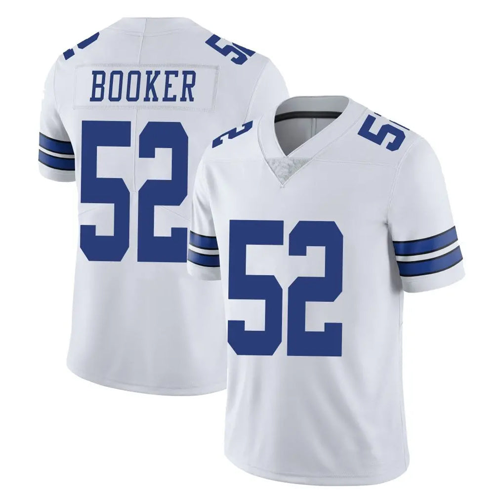 Tlead D.Cowboys #52 Tyler Booker Player White Vapor Untouchable Limited Home Game Stitched Jerseys