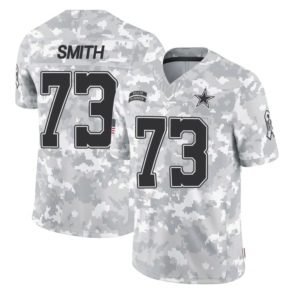 Tlead D.Cowboys #73 Tyler Smith Player Arctic Camo Salute to Service Limited Home Game Stitched Jerseys