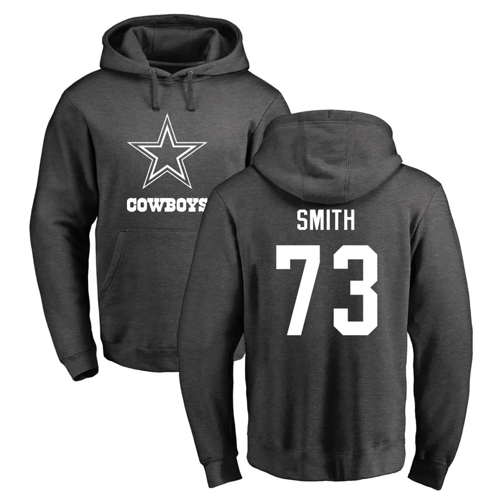 Tlead D.Cowboys #73 Tyler Smith Player Ash One Color Pullover Hoodie Limited Stitched Jerseys