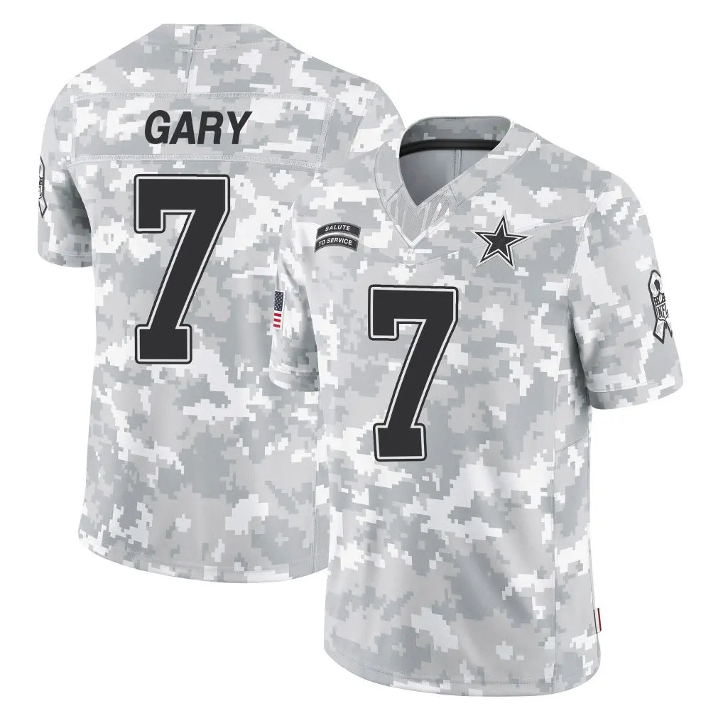 Tlead D.Cowboys #7 Rashan Gary Player Arctic Camo Salute to Service Limited Home Game Stitched Jerseys
