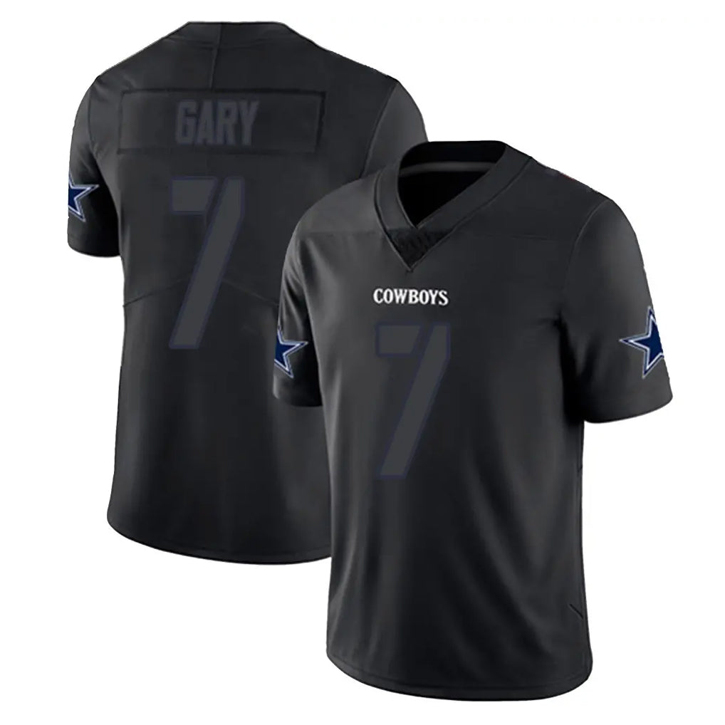 Tlead D.Cowboys #7 Rashan Gary Player Black Impact Limited Home Game Stitched Jerseys