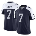 Tlead D.Cowboys #7 Rashan Gary Player Navy-White Limited Alternate Vapor F.U.S.E. Home Game Stitched Jerseys