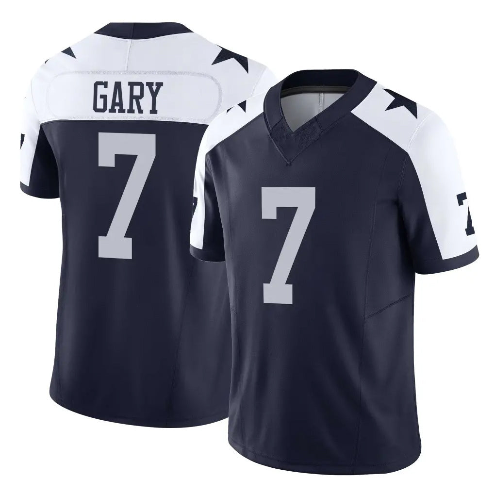 Tlead D.Cowboys #7 Rashan Gary Player Navy-White Limited Alternate Vapor F.U.S.E. Home Game Stitched Jerseys