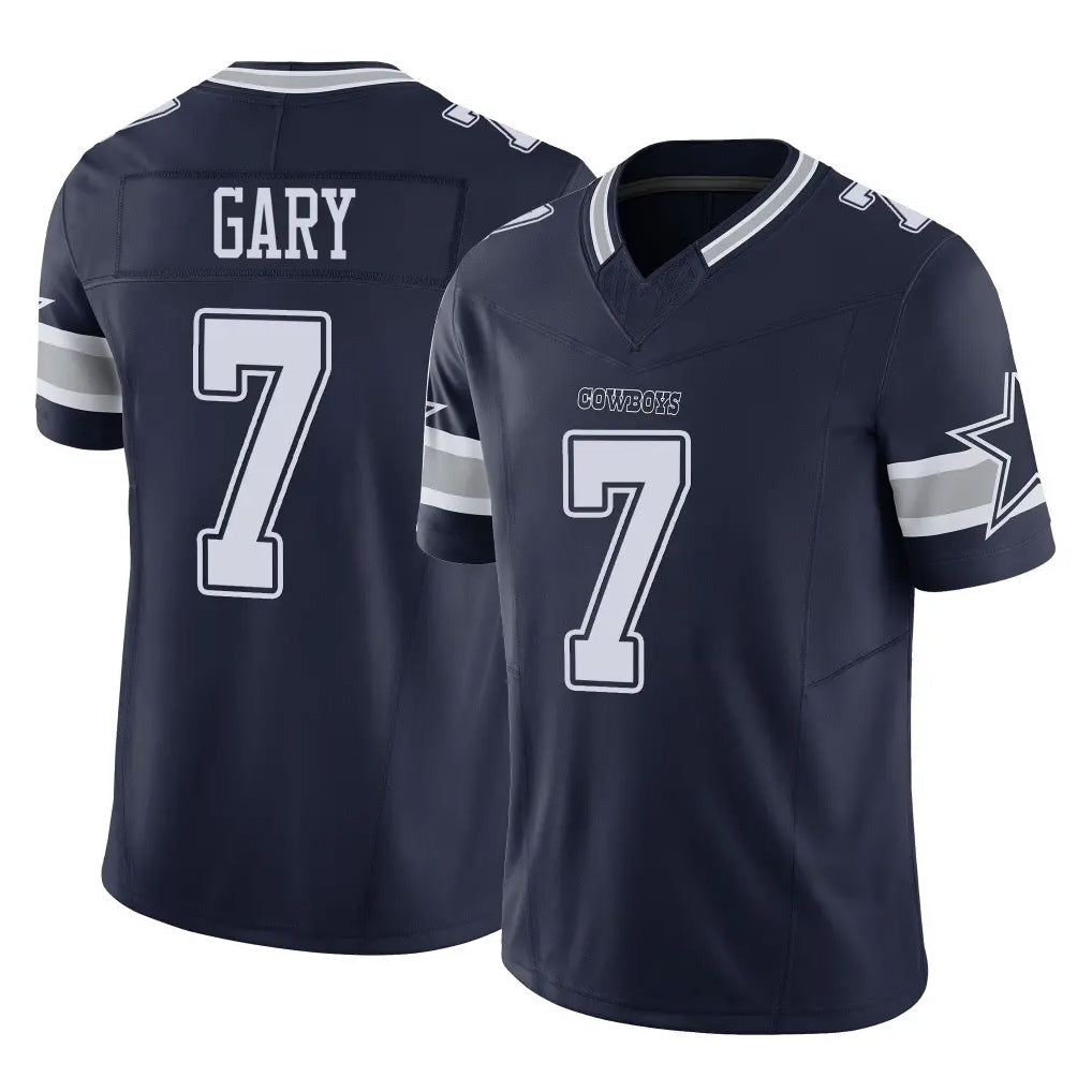 Tlead D.Cowboys #7 Rashan Gary Player Navy Limited Vapor F.U.S.E. Home Game Stitched Jerseys