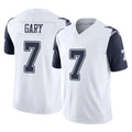 Tlead D.Cowboys #7 Rashan Gary Player White-Navy Limited Vapor F.U.S.E. Home Game Stitched Jerseys