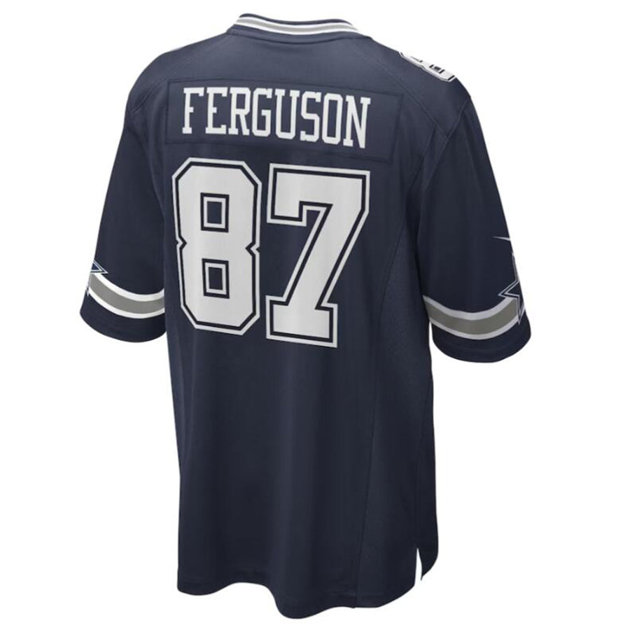 Tlead D.Cowboys #87 Jake Ferguson Navy Game Jersey American Stitched Jersey