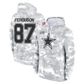 Tlead D.Cowboys #87 Jake Ferguson Player Arctic Camo Salute to Service Hoodies Limited Game Stitched Jerseys