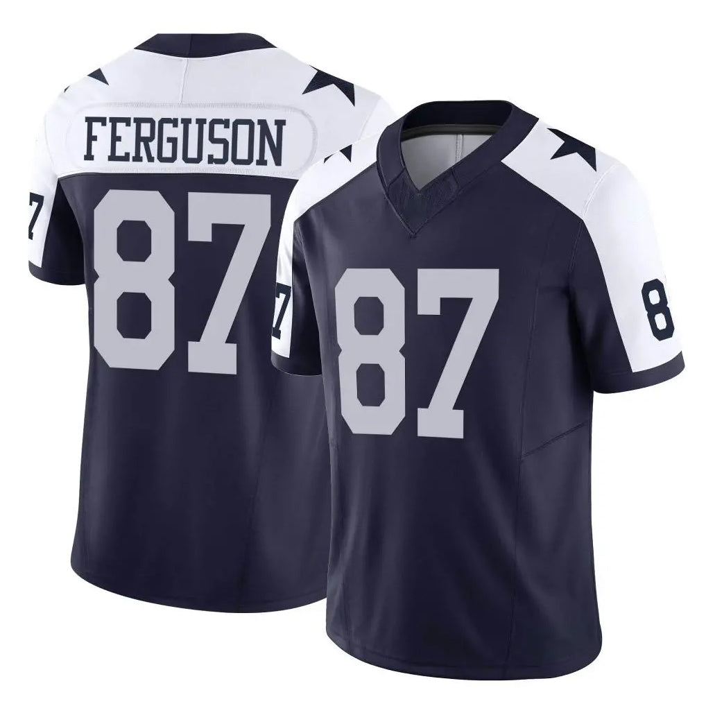 Tlead D.Cowboys #87 Jake Ferguson Player Navy-White Limited Alternate Vapor F.U.S.E. Home Game Stitched Jerseys