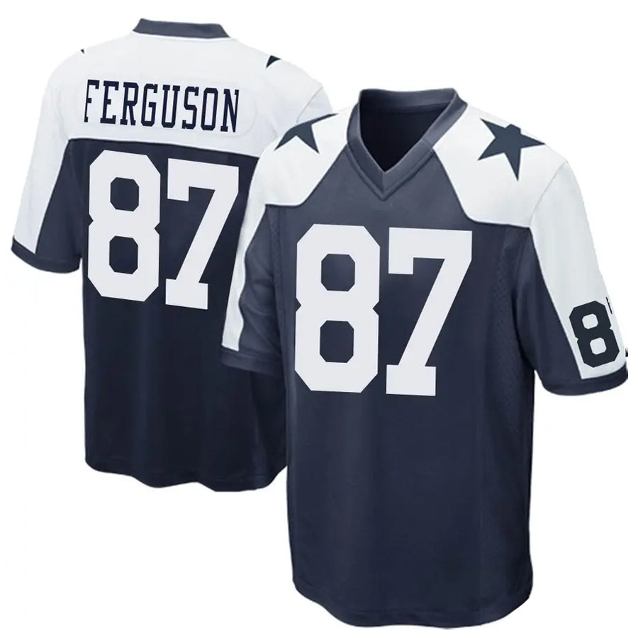 Tlead D.Cowboys #87 Jake Ferguson Player Navy Alternate Home Game Stitched Jerseys