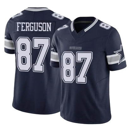 Tlead D.Cowboys #87 Jake Ferguson Player Navy Limited Vapor F.U.S.E. Home Game Stitched Jerseys