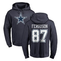 Tlead D.Cowboys #87 Jake Ferguson Player Navy Pullover Hoodies Limited Stitched Jerseys