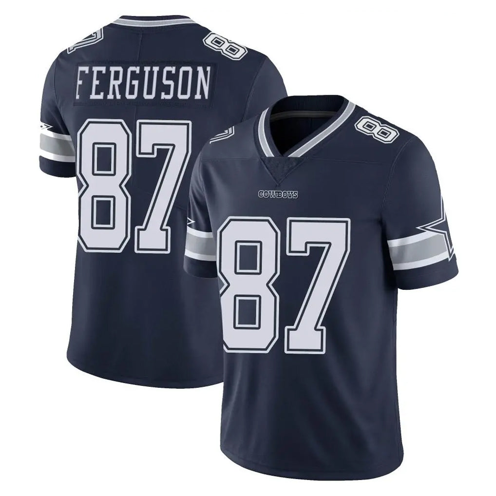 Tlead D.Cowboys #87 Jake Ferguson Player Navy Vapor Untouchable Limited Home Game Stitched Jerseys