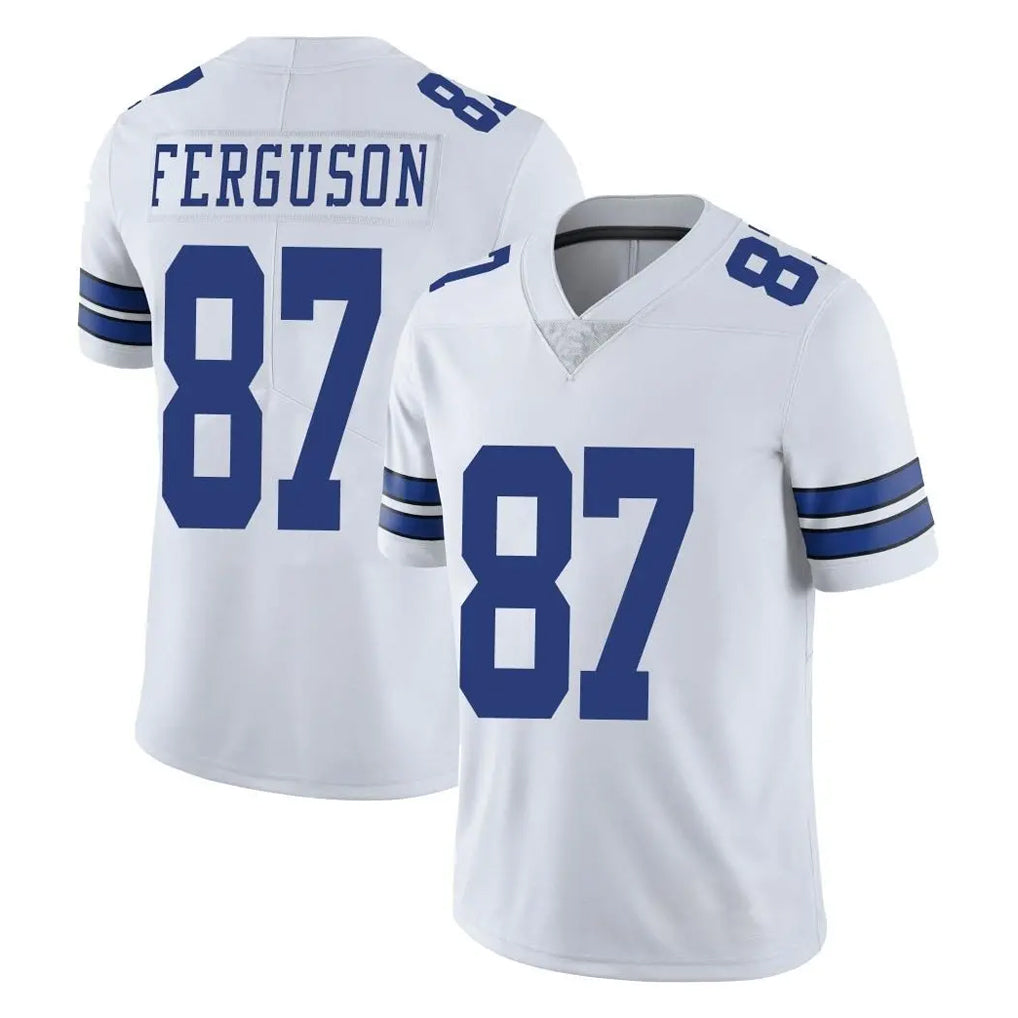 Tlead D.Cowboys #87 Jake Ferguson Player White Vapor Untouchable Limited Home Game Stitched Jerseys