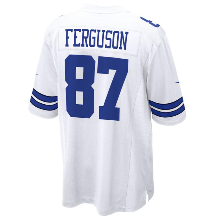 Tlead D.Cowboys #87 Jake Ferguson White Game Jersey American Stitched Jersey