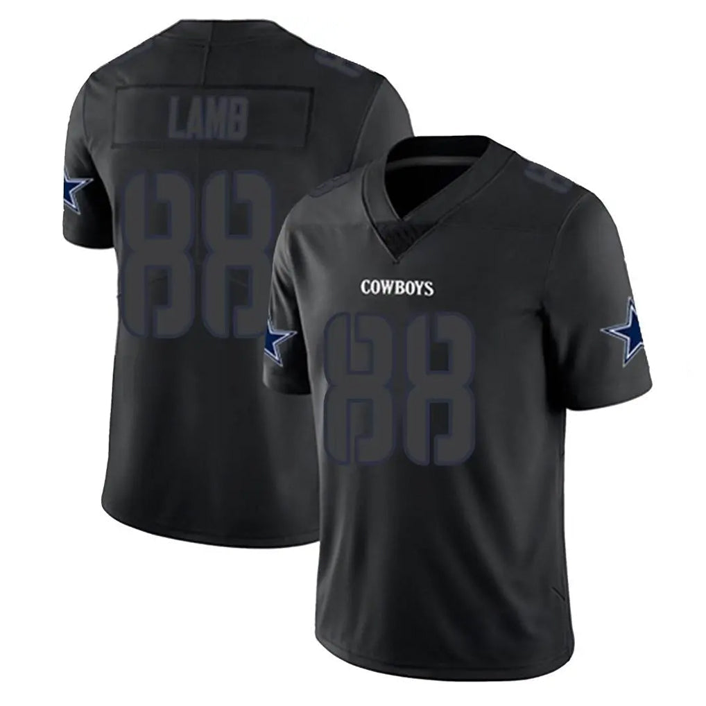 Tlead D.Cowboys #88 CeeDee Lamb Player Black Impact Limited Home Game Stitched Jerseys
