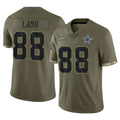 Tlead D.Cowboys #88 CeeDee Lamb Player Olive Salute to Service Limited Game Stitched Jerseys