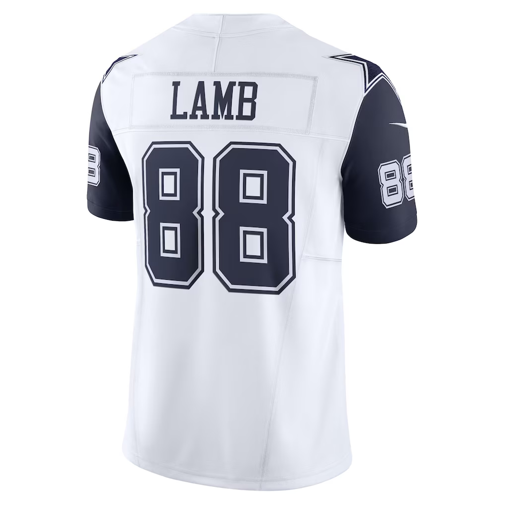 Tlead D.Cowboys #88 CeeDee Lamb White Vapor F.U.S.E. Limited Stitched Jerseys-1