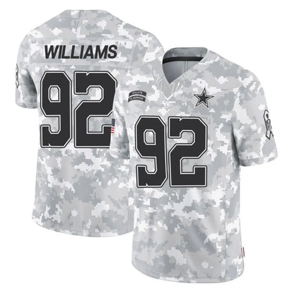 Tlead D.Cowboys #92 Quinnen Williams Player Arctic Camo Salute to Service Limited Home Game Stitched Jerseys