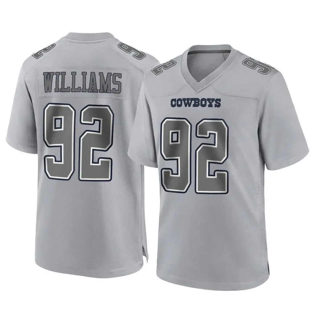 Tlead D.Cowboys #92 Quinnen Williams Player Gray Atmosphere Fashion Home Game Stitched Jerseys