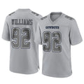 Tlead D.Cowboys #92 Quinnen Williams Player Gray Atmosphere Fashion Home Game Stitched Jerseys