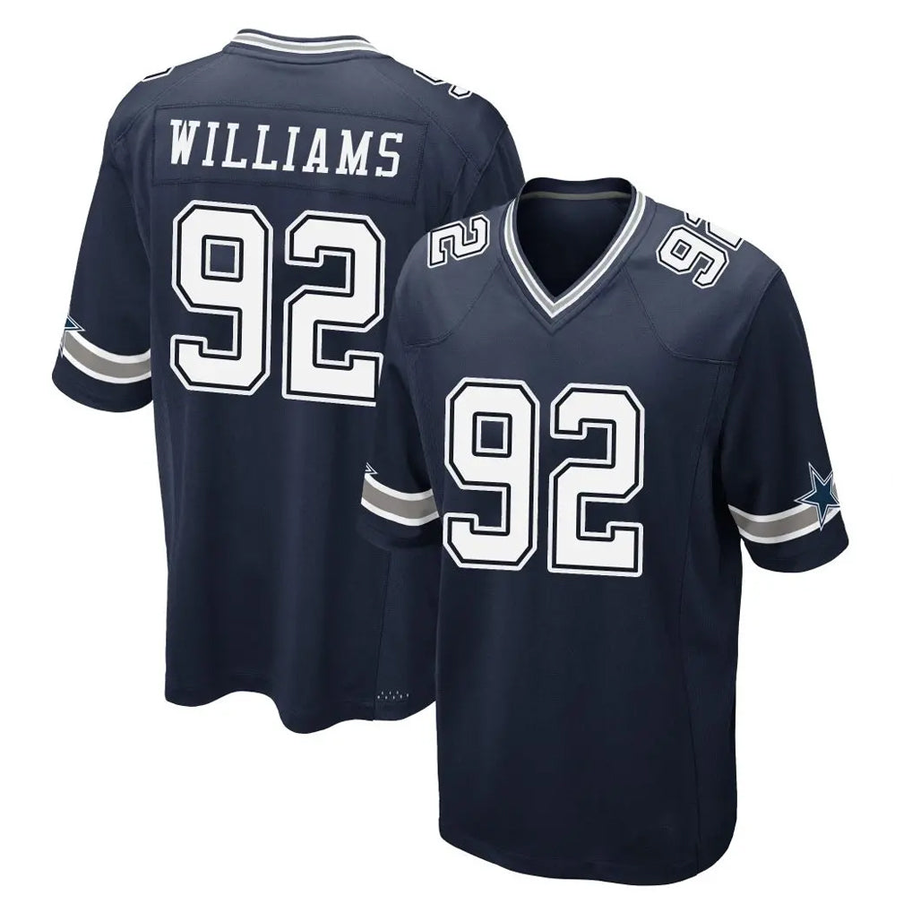 Tlead D.Cowboys #92 Quinnen Williams Player Navy Home Game Stitched Jerseys