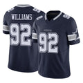 Tlead D.Cowboys #92 Quinnen Williams Player Navy Limited Vapor F.U.S.E. Home Game Stitched Jerseys