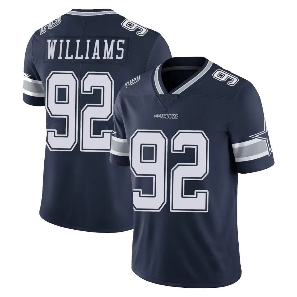 Tlead D.Cowboys #92 Quinnen Williams Player Navy Vapor Untouchable Limited Home Game Stitched Jerseys