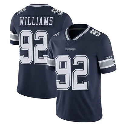 Tlead D.Cowboys #92 Quinnen Williams Player Navy Vapor Untouchable Limited Home Game Stitched Jerseys