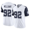 Tlead D.Cowboys #92 Quinnen Williams Player White-Navy Limited Vapor F.U.S.E. Home Game Stitched Jerseys