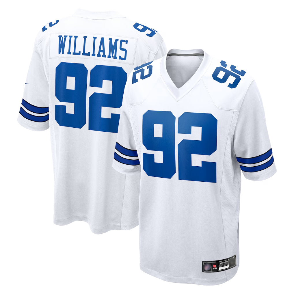 Tlead D.Cowboys #92 Quinnen Williams Player White Home Game Stitched Jerseys
