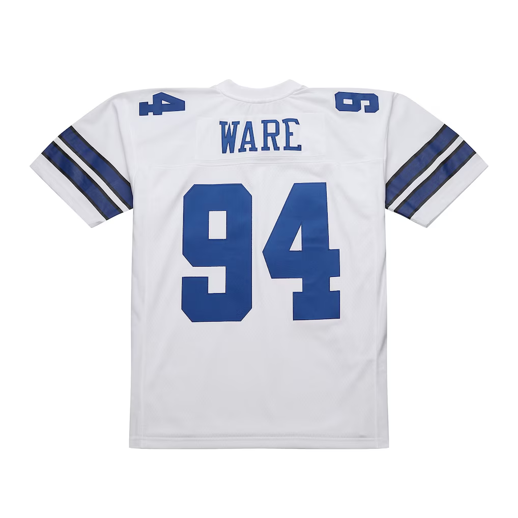Tlead D.Cowboys #94 DeMarcus Ware Mitchell & Ness White 2005 Legacy Replica Jersey  Stitched Puhic Game Jerseys