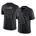 Tlead D.Cowboys #97 Kenny Clark Player Black Limited Reflective Home Game Stitched Jerseys