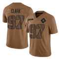 Tlead D.Cowboys #97 Kenny Clark Player Brown Salute to Service Limited Home Game Stitched Jerseys