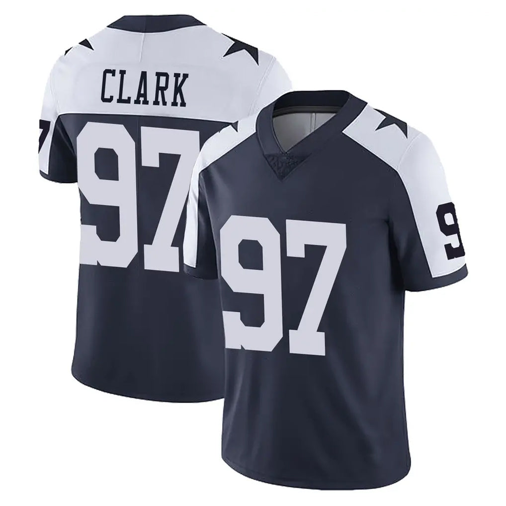 Tlead D.Cowboys #97 Kenny Clark Player Navy-White Limited Alternate Vapor Untouchable Home Game Stitched Jerseys