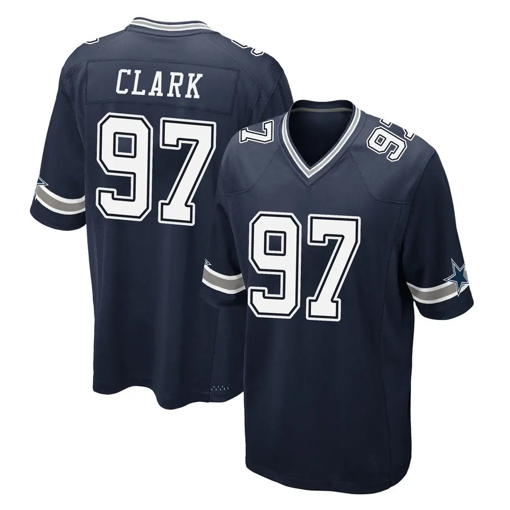 Tlead D.Cowboys #97 Kenny Clark Player Navy Home Game Stitched Jerseys